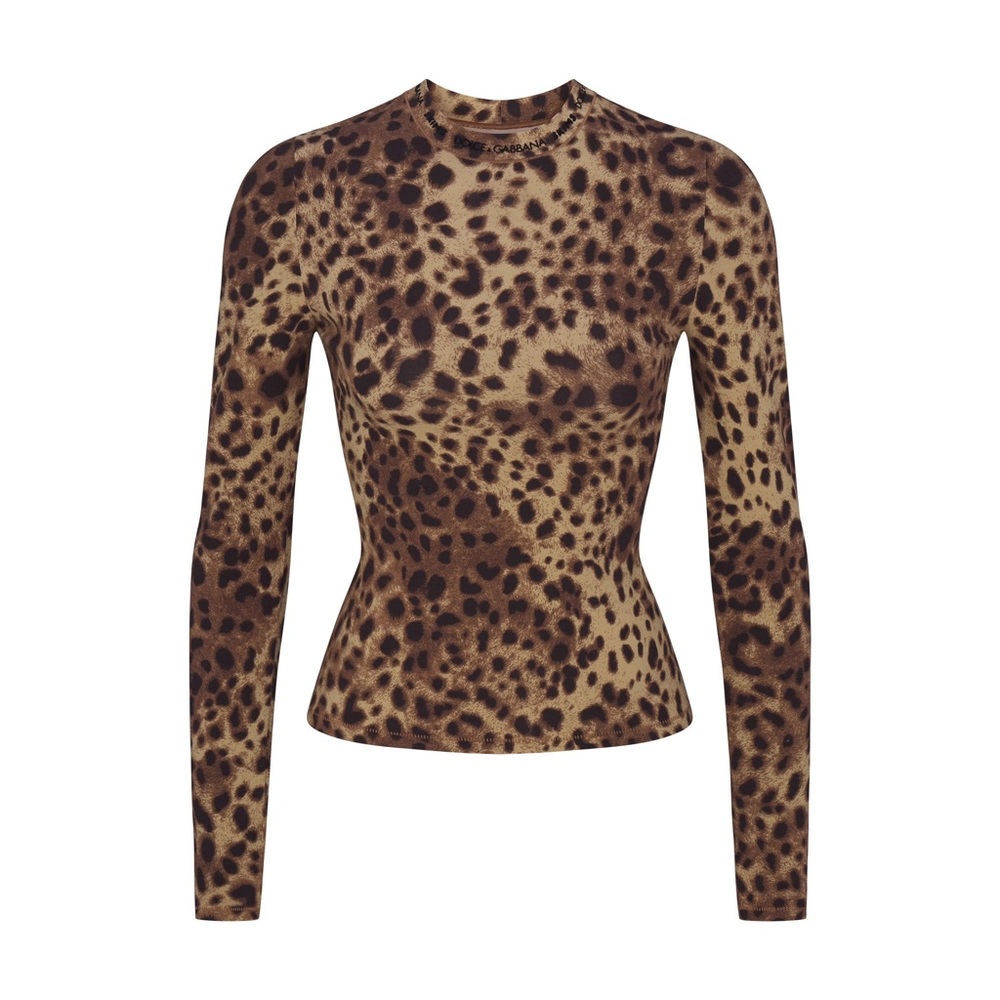 SKIMS X DOLCE & GABBANA- COTTON JERSEY LONG SLEEVE LONG SLEEVE T-SHIRT